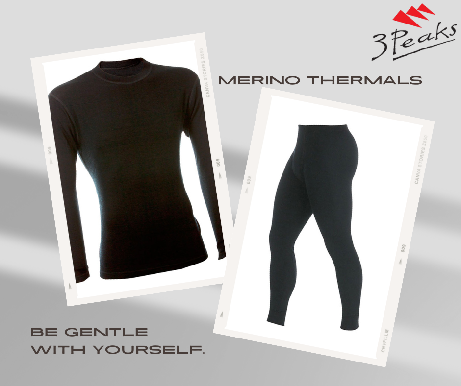 Base Layer Merino Wool vs Polypropylene by 3PeaksAustralia Medium
