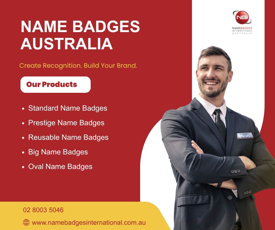 Personalised Name Badges: A Professional Way to Strengthen Your Brand Identity