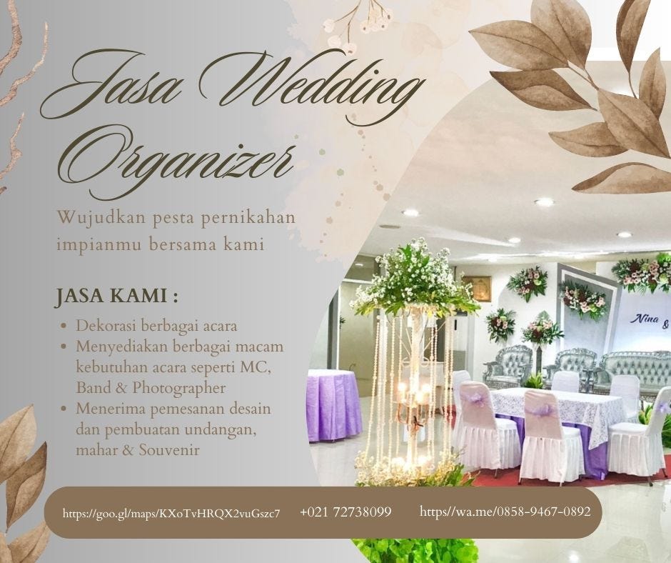 sewa gedung wedding terbaik,termurah,terjangkau (wedding organizer