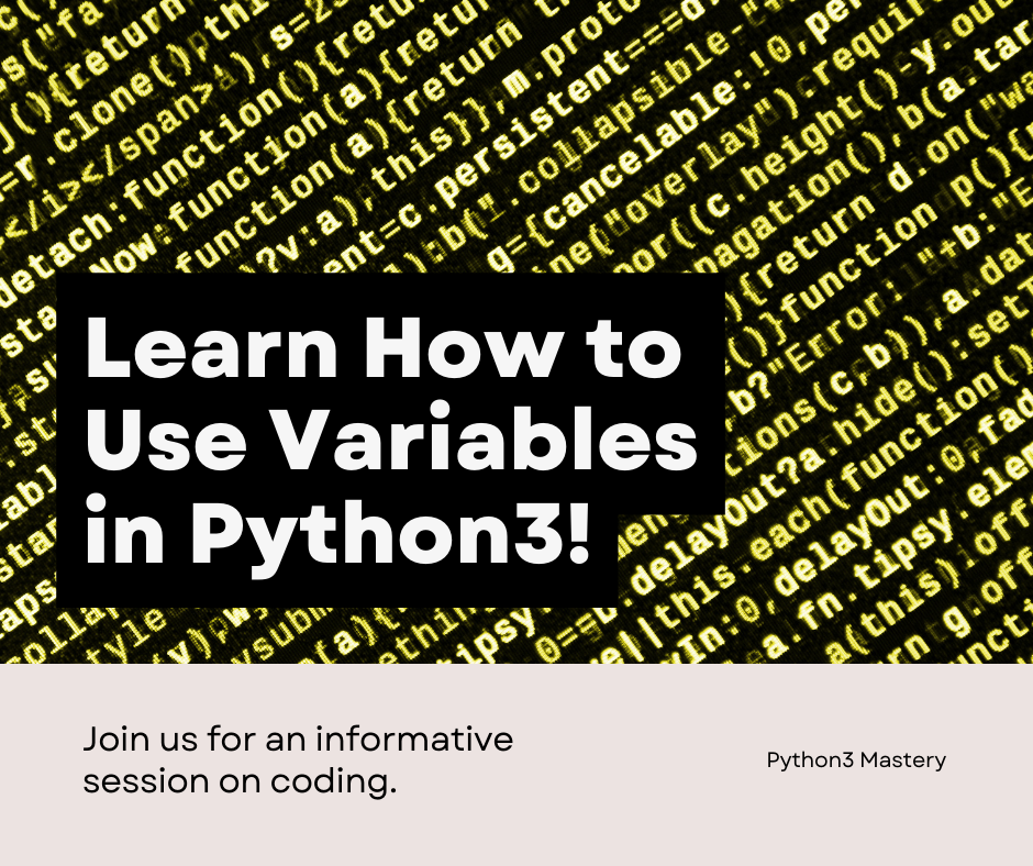 How to use Variables in Python3?. Variables are fundamental elements in ...