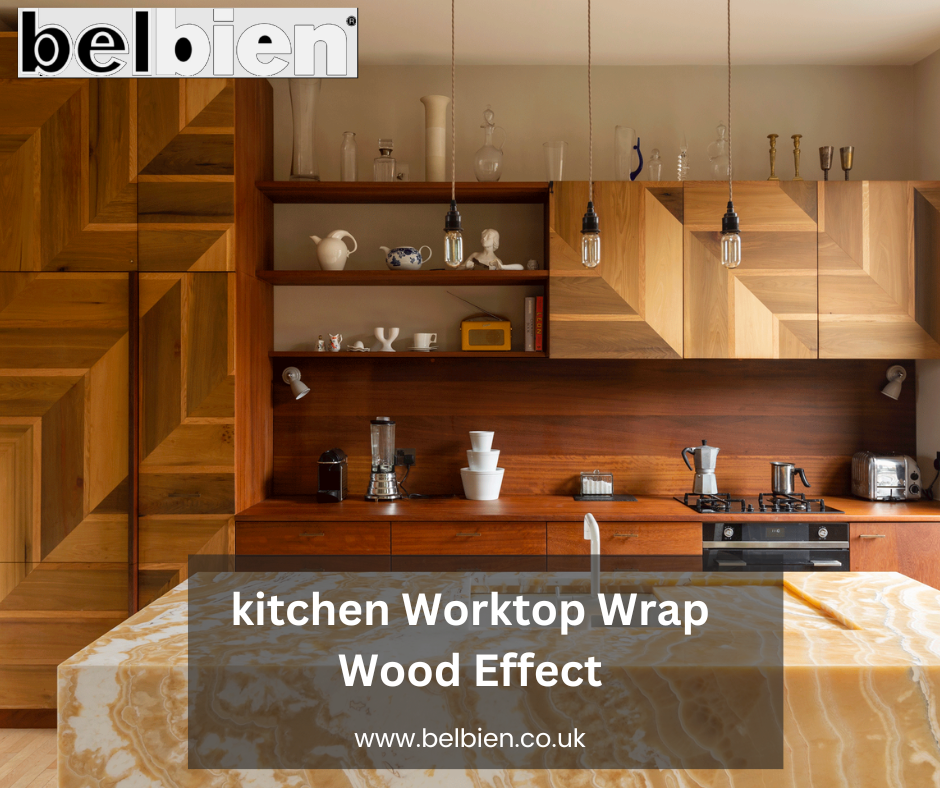 Revamp Your Kitchen with a Stunning Wood Effect Worktop Wrap. by