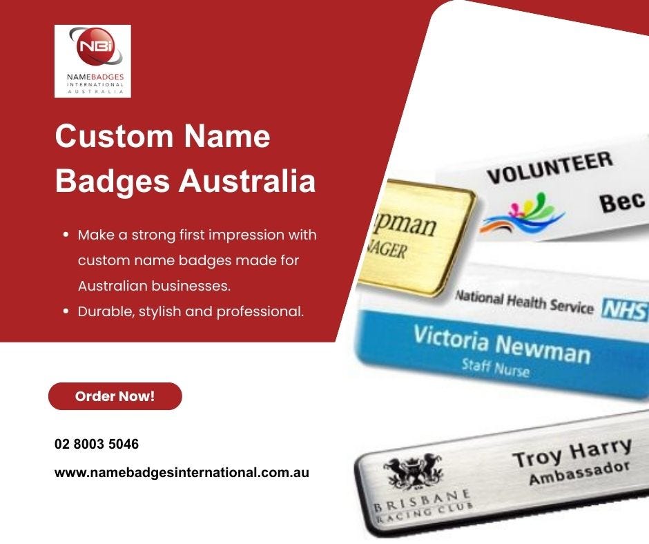 Custom Name Badges Australia - Professional, Affordable & Fast