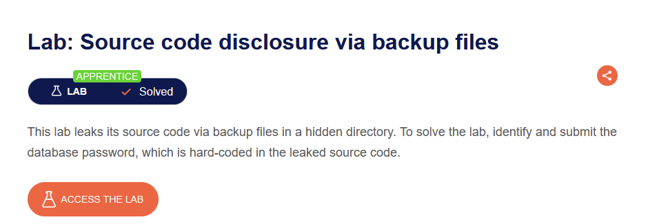 PortSwigger Lab: Source code disclosure via backup files | by Nikhil ...