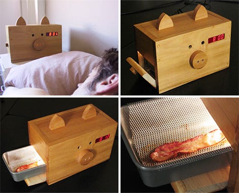 We don't want to alarm anyone, but they've invented a bacon toaster