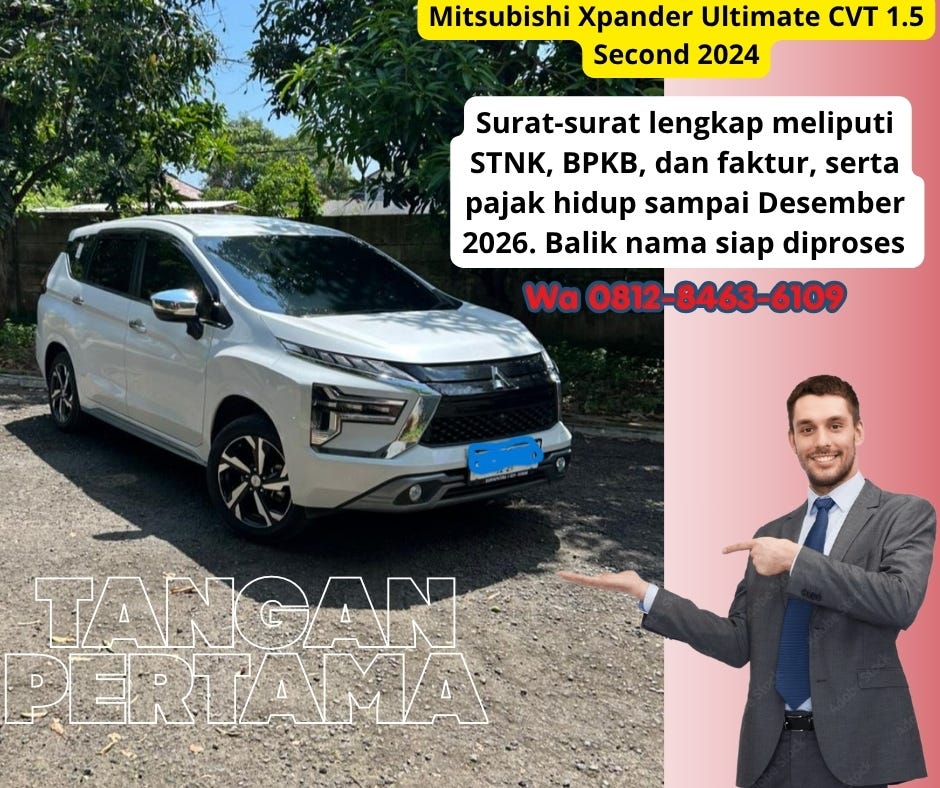 Mobil second warna putih Mitsubishi Xpander Ultimate tahun 2024 Di Indramayu O8I2,8463,6IO9