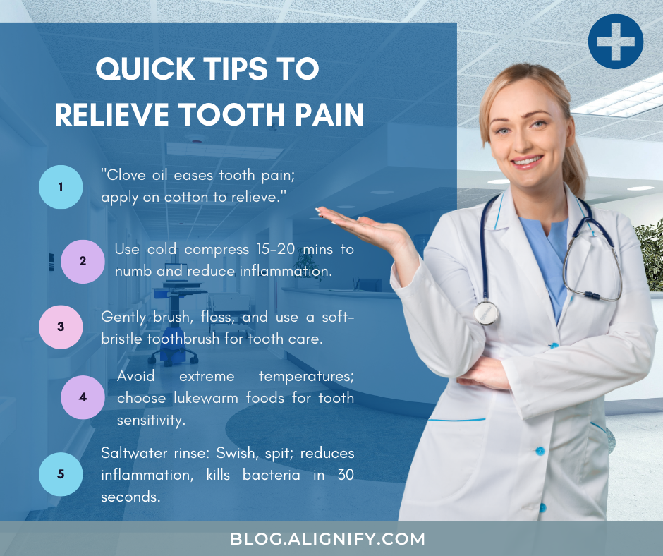Quick Tips to Relieve Tooth Pain. I am not a dentist, but I can offer