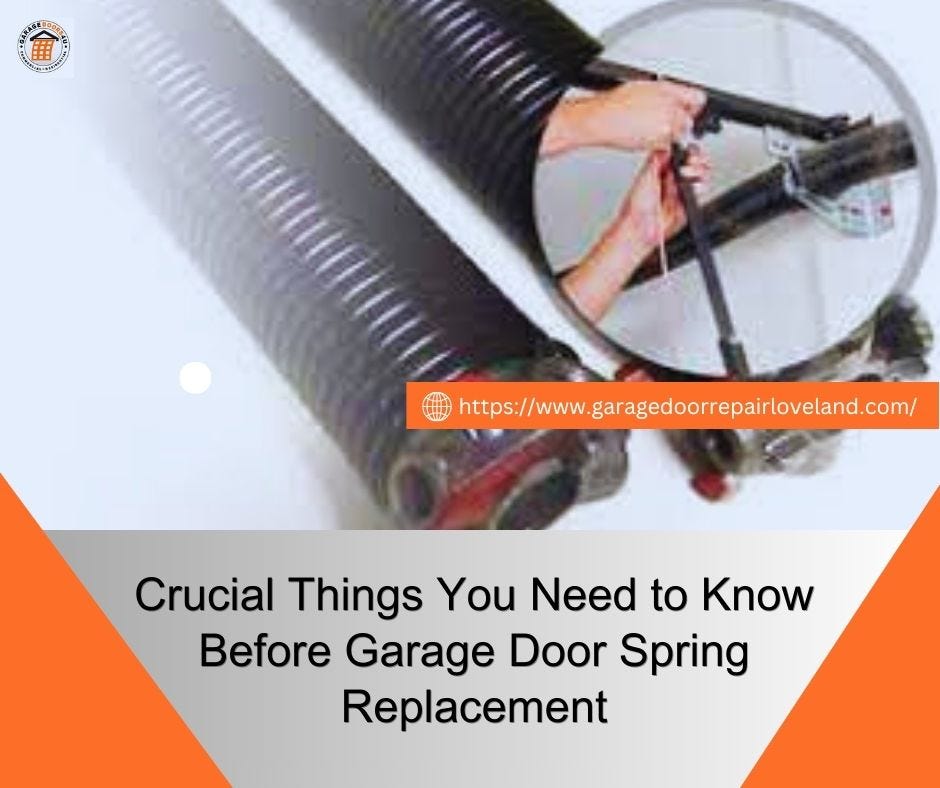Crucial Things You Need to Know Before Garage Door Spring Replacement