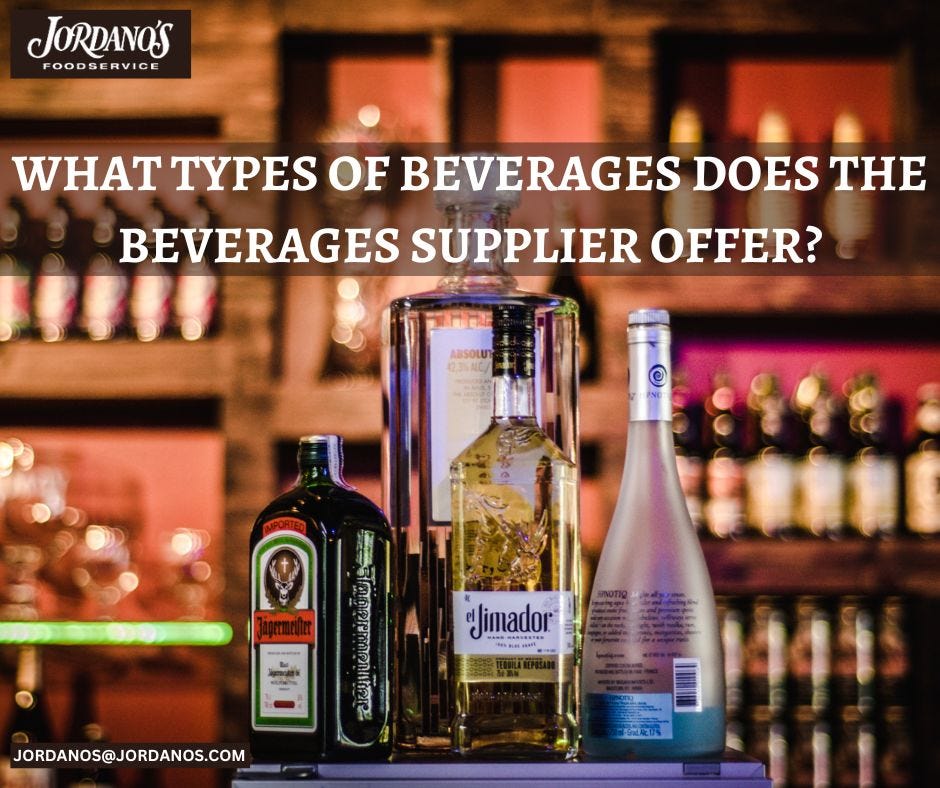 What types of beverages does the beverages supplier offer? by JORDANO