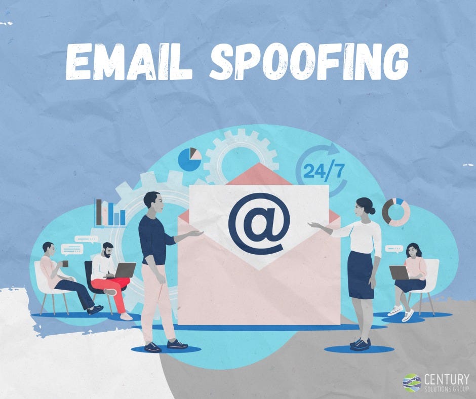 Organizations’ lack of protection against email spoofing.