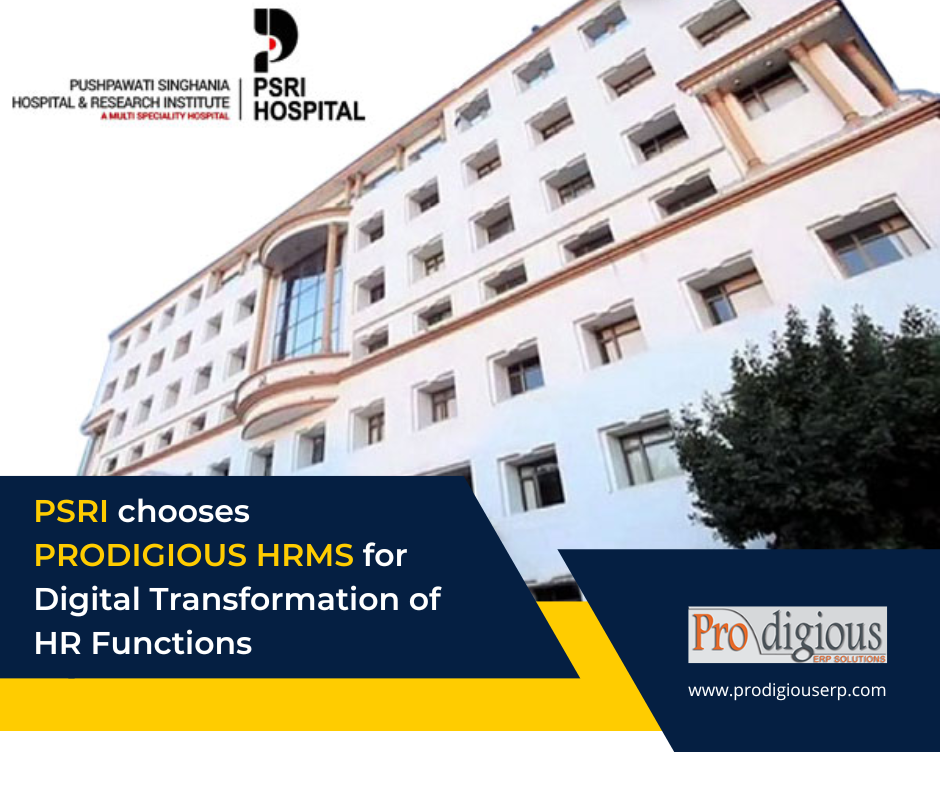 We PSRI Hospital to board with us. ProdigiousERP Medium