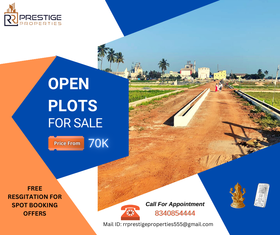 Open plots are avaiable in RRprestige properties .We are giving
