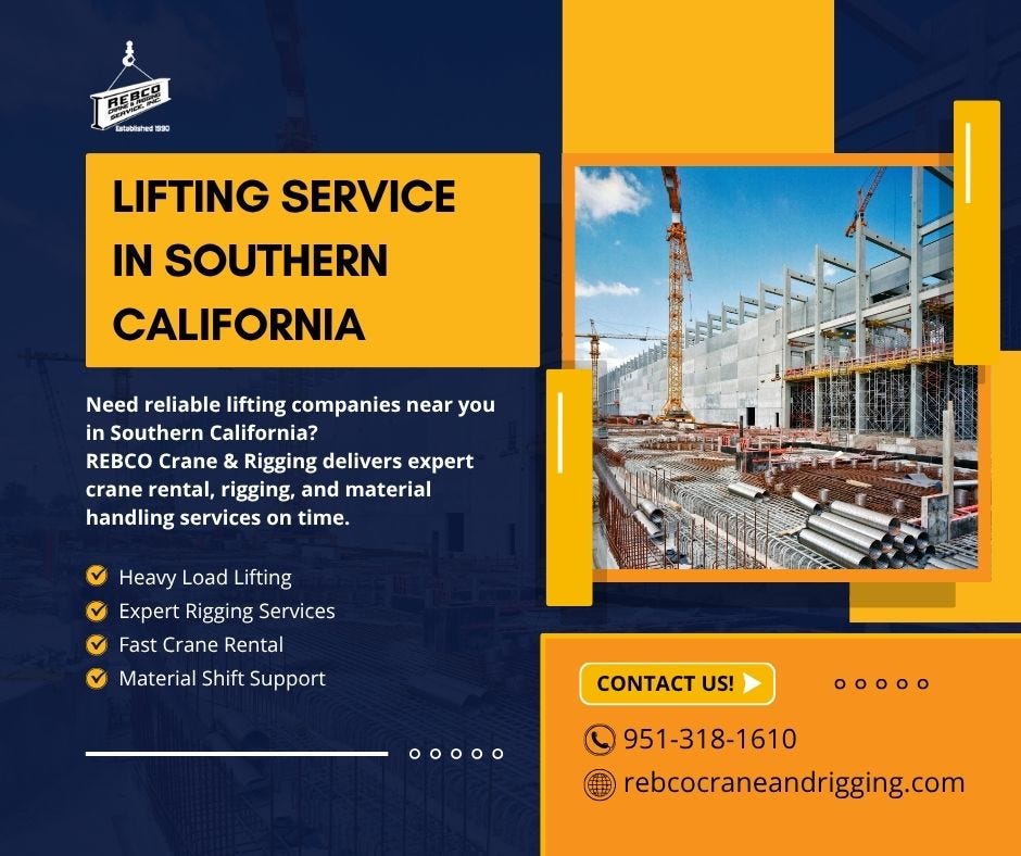 Reliable Lifting Solutions in Southern California with REBCO