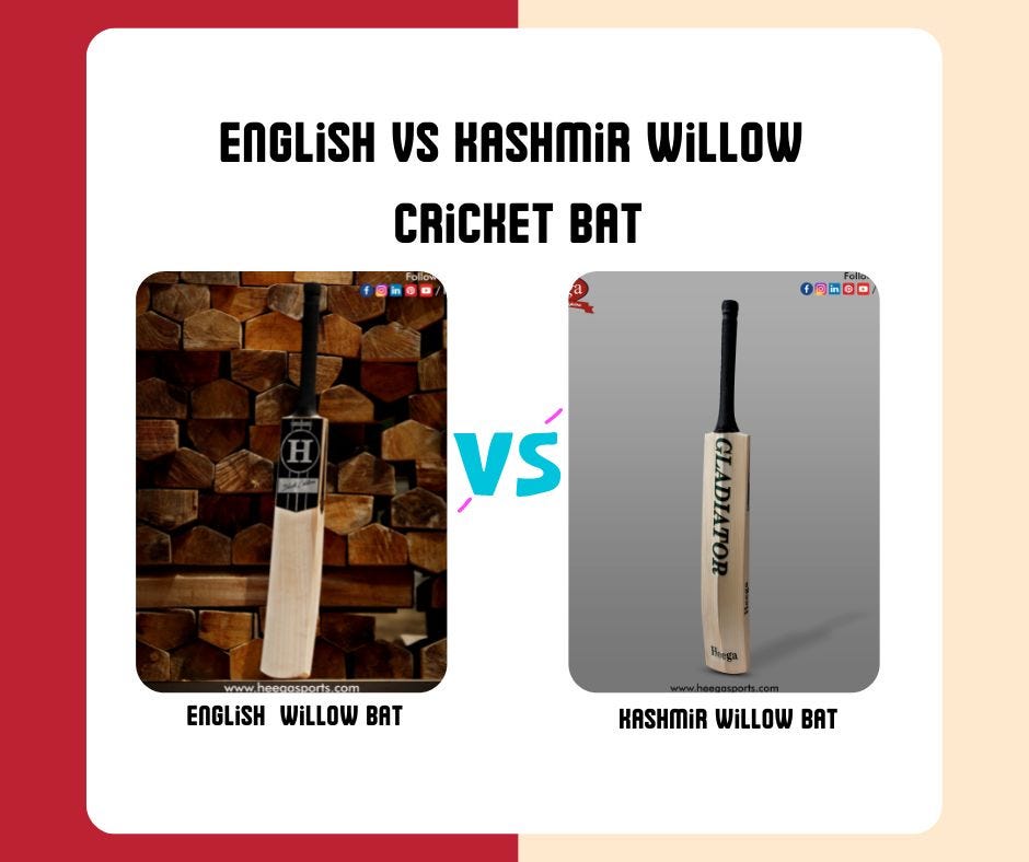 Which is Best — Kashmir Willow Vs English WIllow Bat by Heega Sports