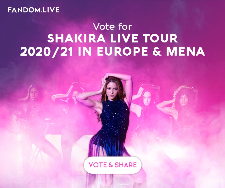 Fandom.Live - Shakira Tour in Europe & MENA | by Fandom.Live | Medium