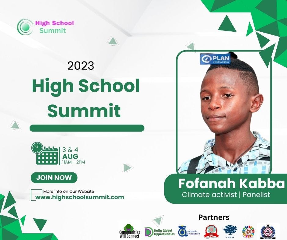 2023 High School Summit Panelist — Kabba Fofanah