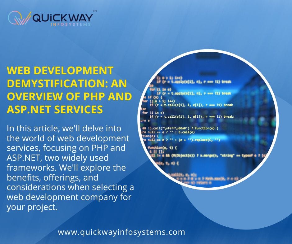 Web Development Demystification: An Overview of PHP and ASP.NET ... image.