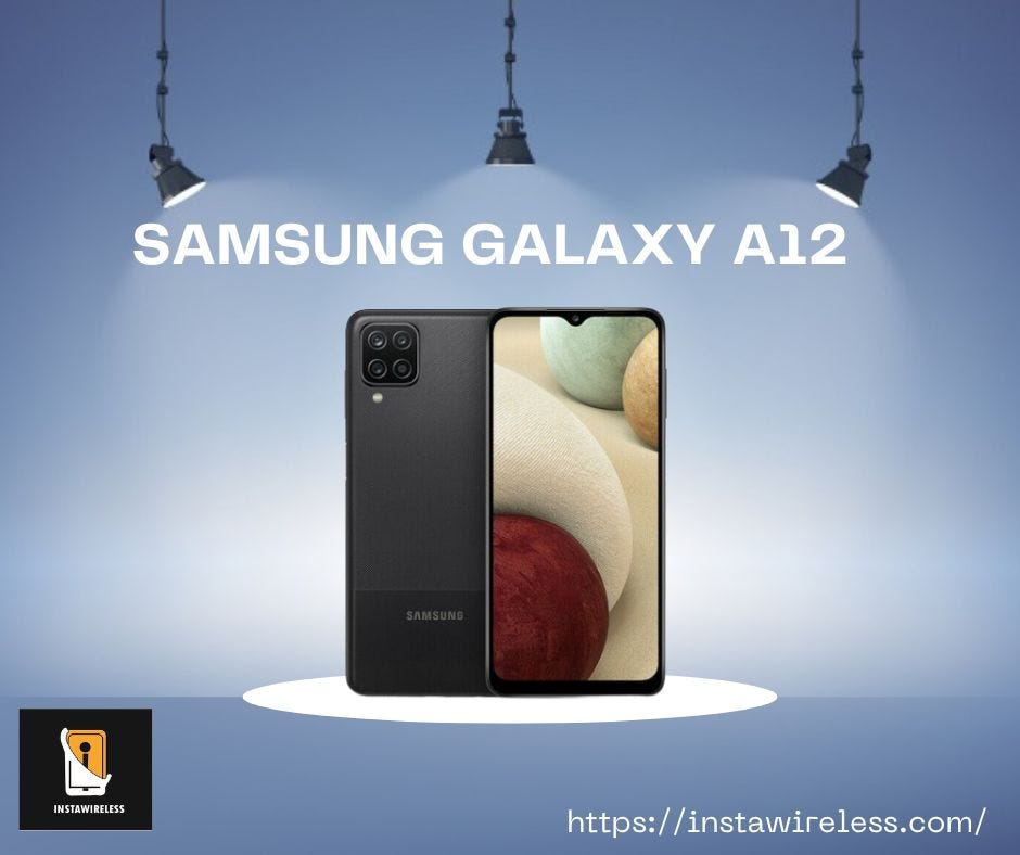 FEEL EXCITED WITH LATEST UNLOCKED SAMSUNG GALAXY A12 32GB 6.5IN 48MP WORLD SMART PHONE — BLACK