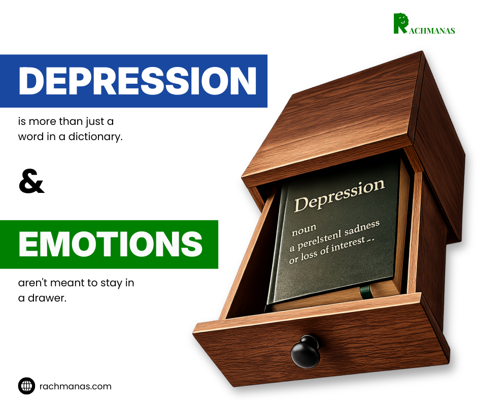 A dictionary can explain what depression means.