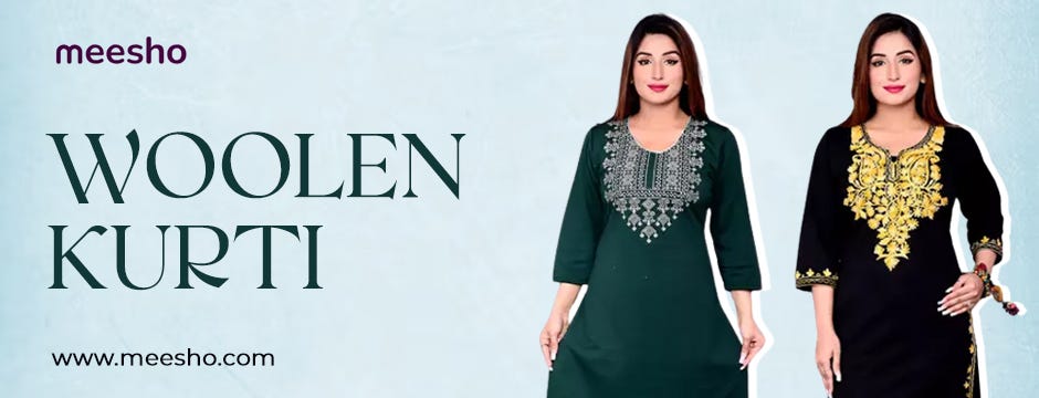 Elegance Redefined: Embracing Winter Chic with Woolen Kurtis, by Meesho