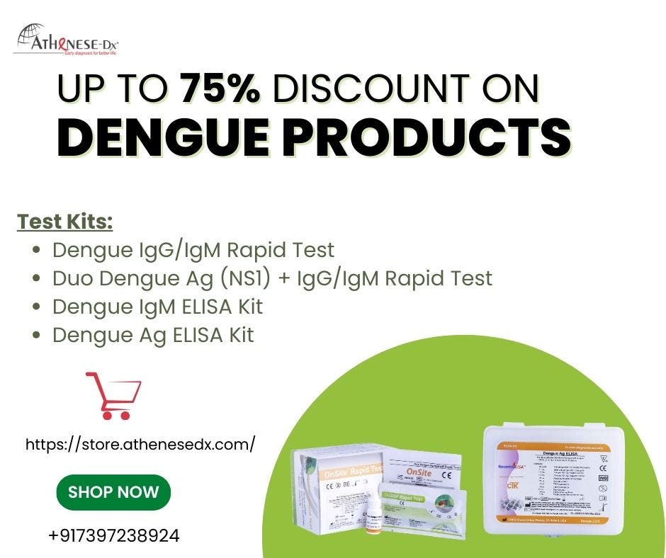 Get up to 75 discount on Dengue Test Kit Products for this season