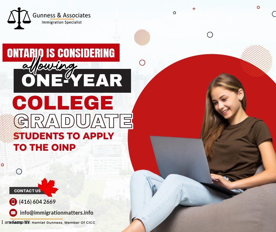 Ontario Is Considering Allowing One year College Graduate Students To ontario-is-considering-allowing-one-year-college-graduate-students-to