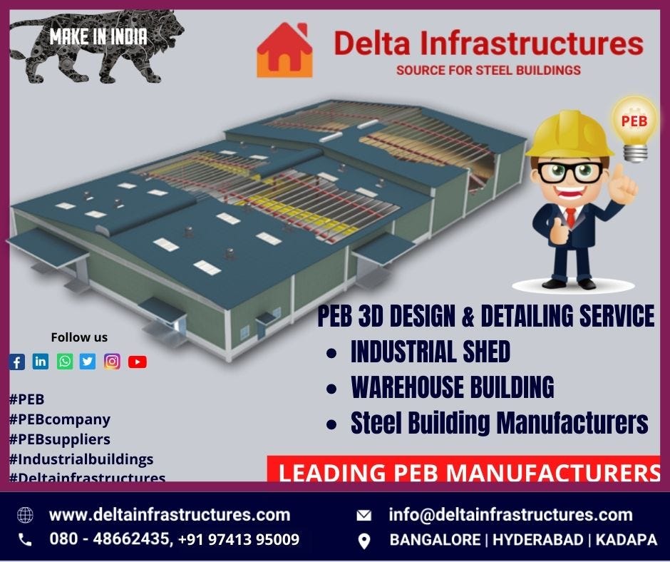 Delta Infrastructures — PEB Design & Detailing Service | By DELTA ...