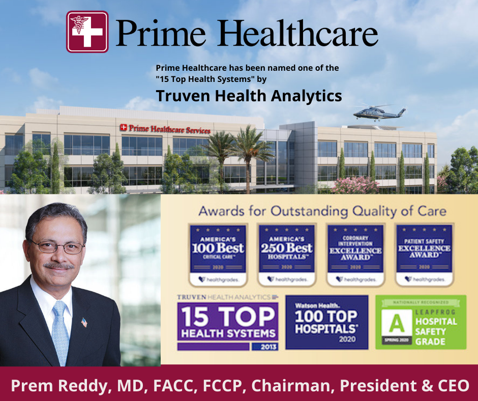 Dr. Prem Reddy — Founder of Prime Healthcare and a Top Ranked Global ...