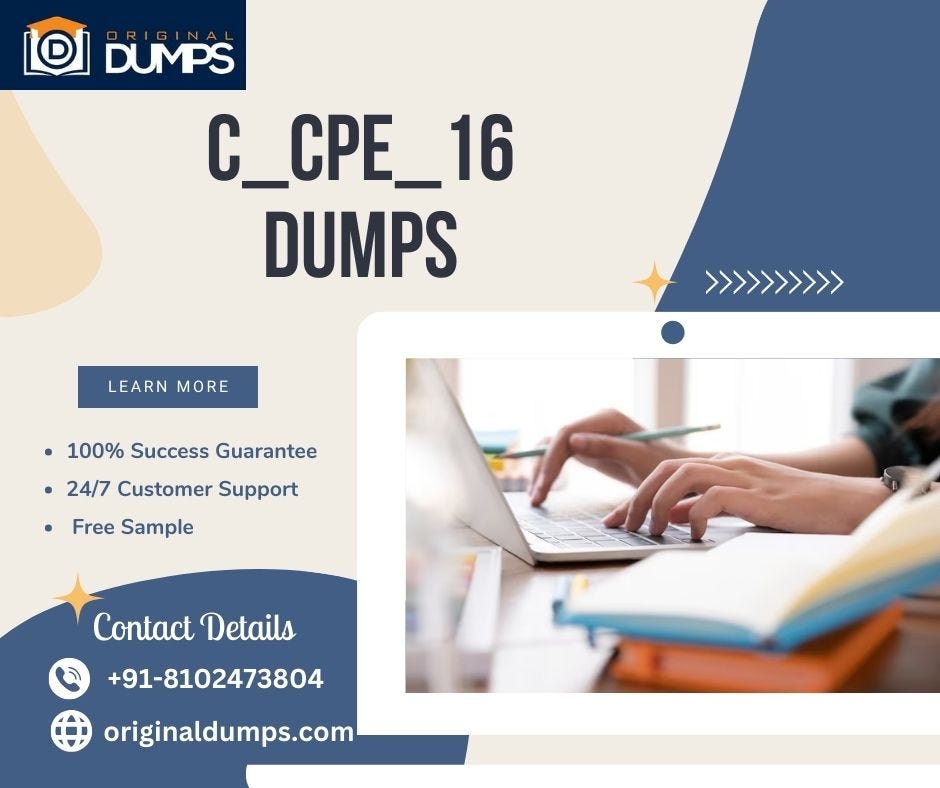 Pass The SAP Certification Exam Easily With The Updated C_CPE_16 Dumps