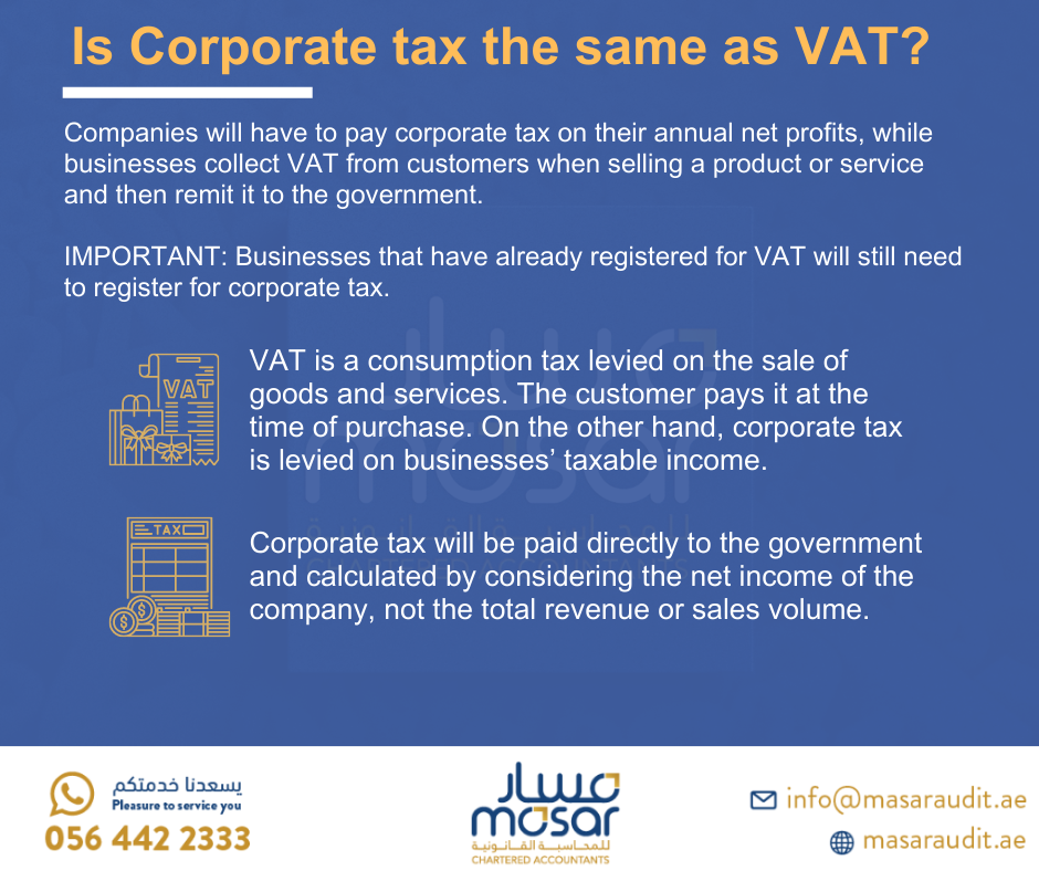Is corporate tax the same as VAT? MASAR Chartered Accountants Medium