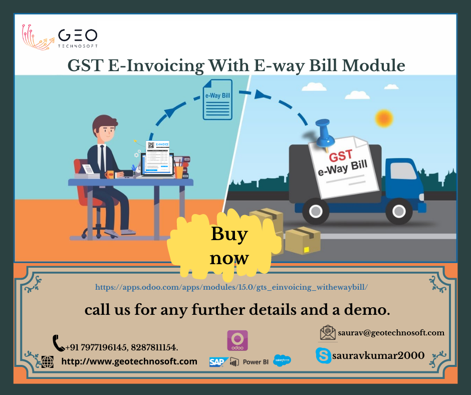 GST EInvoicing With Eway Bill Module by GEO TECHNOSOFT Medium