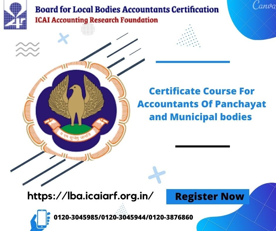 Certificate Course For Accountants Of Panchayat And Municipal