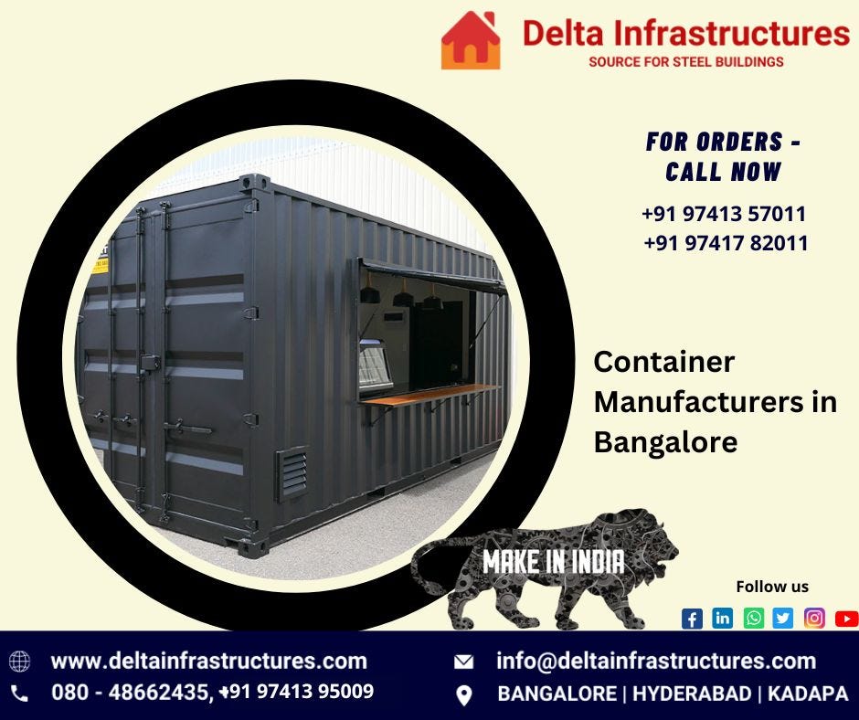 Container Manufacturers in Bangalore — Order Now by DELTA