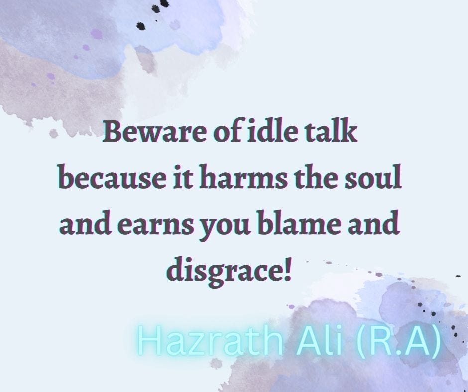 The true meaning of idle talk and it`s negative effects!, by farahnaaz, The Orange Journal