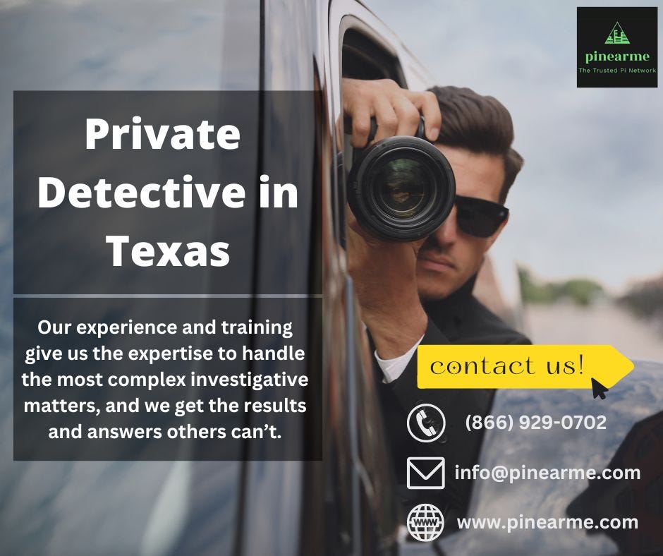 Private Investigator Detective Licensed Agency In Texas PI