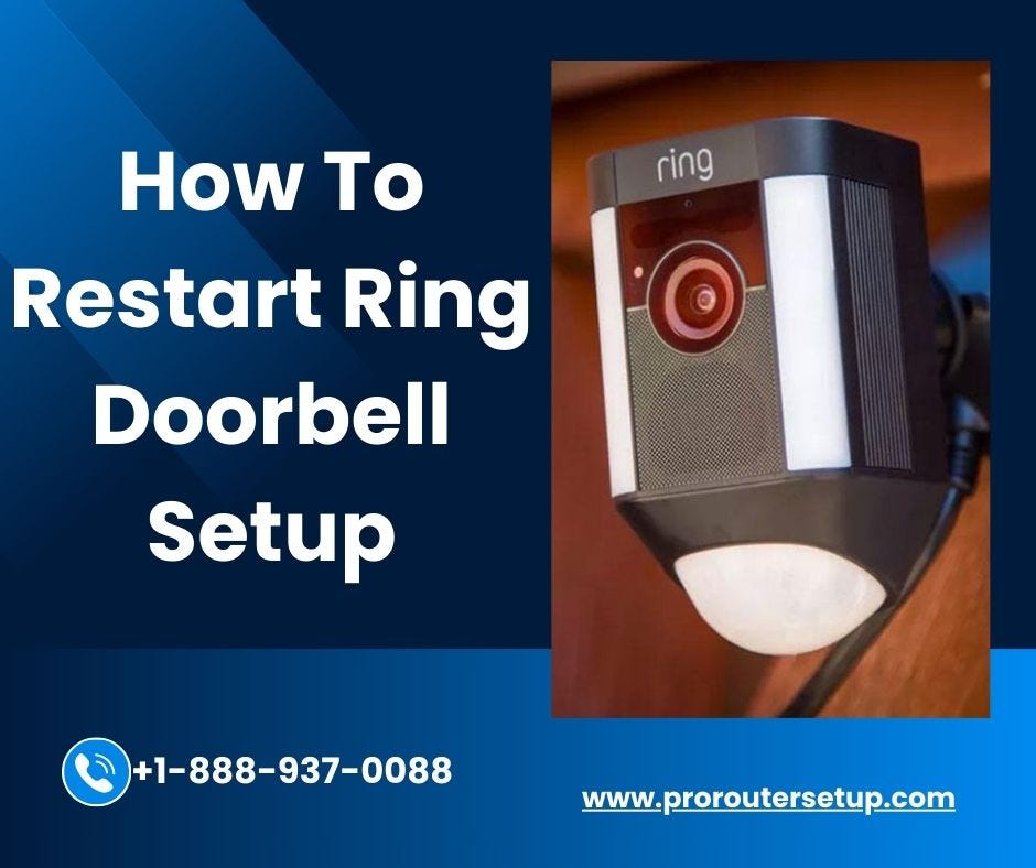 How To Restart Ring Doorbell Setup Call +18889370088. by