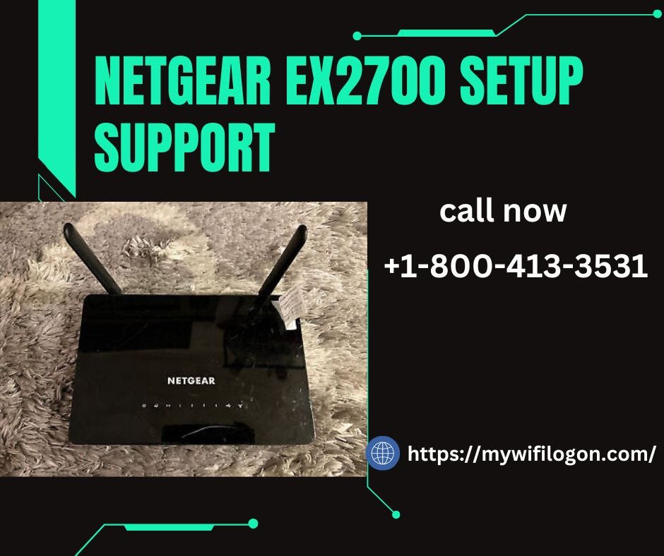 Netgear EX2700 Setup Support Call +18004133531