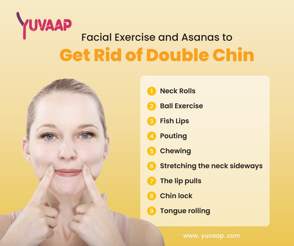 4 Best Facial Yoga That Helps To Remove Double Chin, by Yuvaap Official