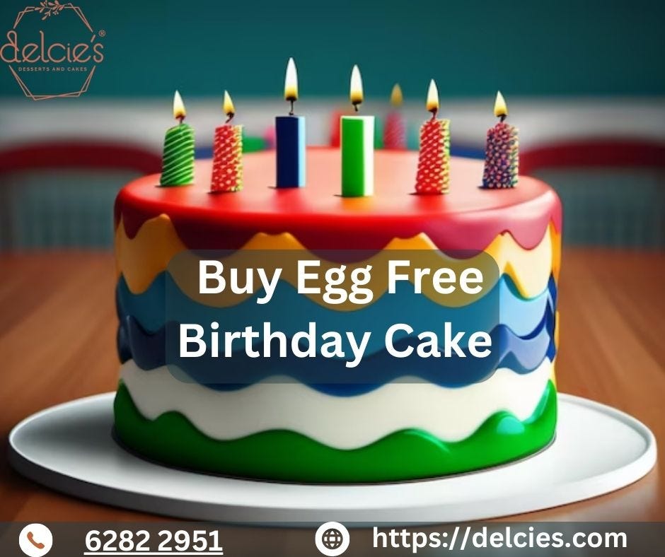 Buy Egg Free Birthday Cake - Delcie's Desserts and Cakes - Medium
