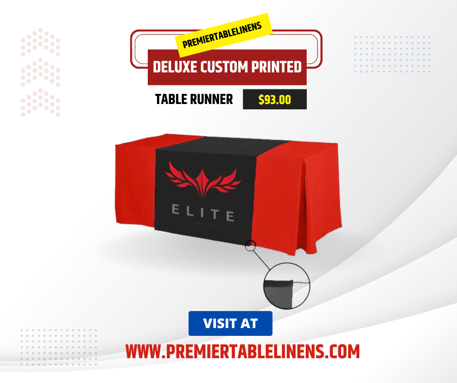 Deluxe Custom Printed Table Runner Premier Table Linens Medium