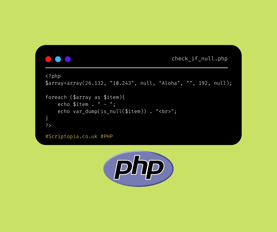 PHP Variables — Check if a variable is null - Scriptopia - Medium