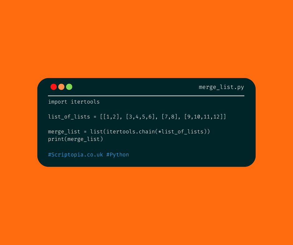 Python Lists Merge A List Of Lists Scriptopia Medium