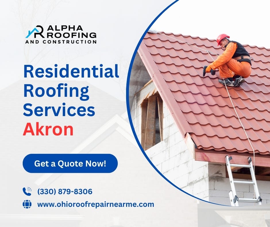 Get Premier Residential Roofing Services in Akron | by Alpharoofingus | Apr, 2024 | Medium