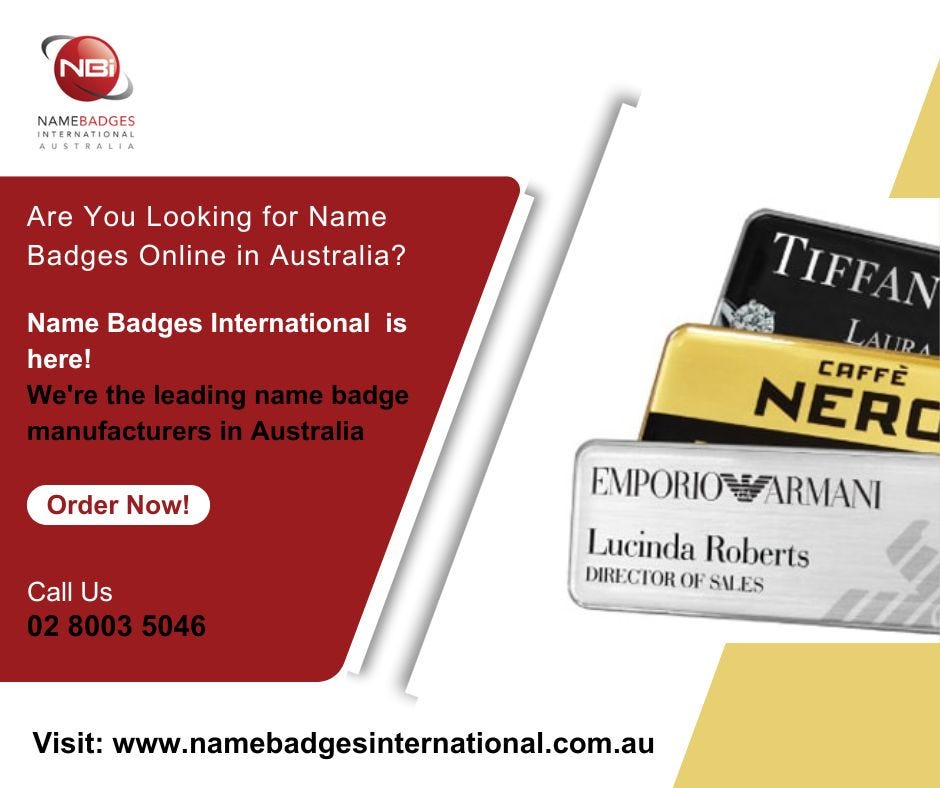 Magnetic Name Badges Australia -Professional Custom Magnetic Name Badges