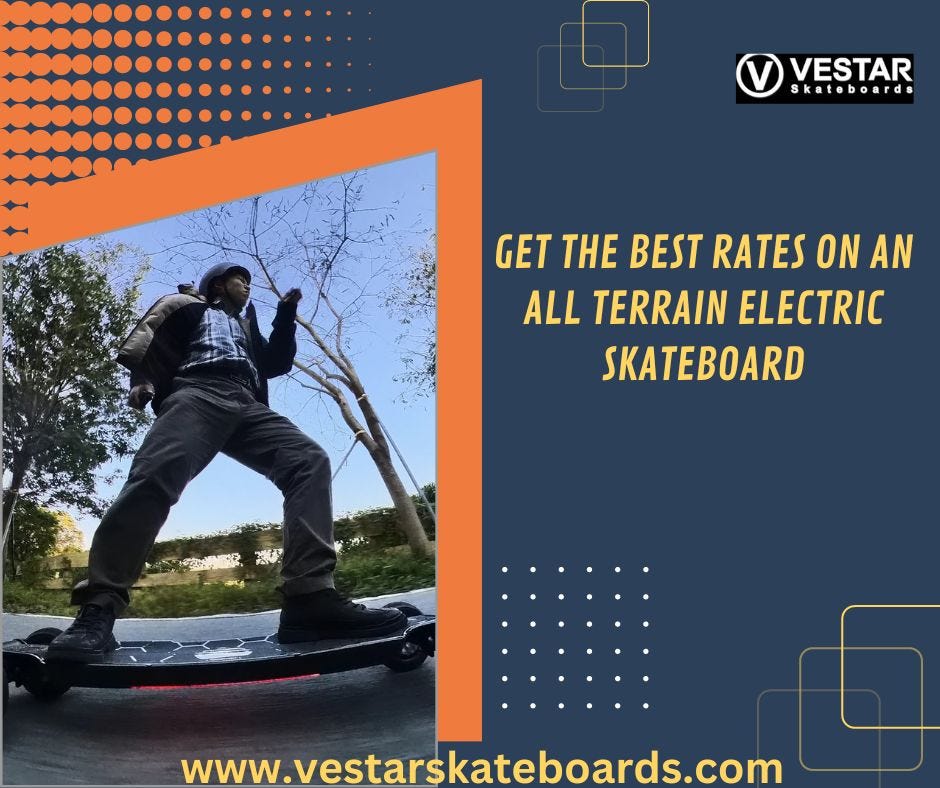 Get the Best Rates on an All Terrain Electric Skateboard Vestar Skateboards Medium