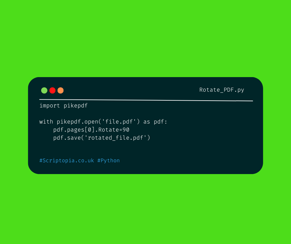 Python Pikepdf Rotate Page In Pdf File Scriptopia Medium Python Pikepdf Rotate Page In Pdf File Scriptopia Medium