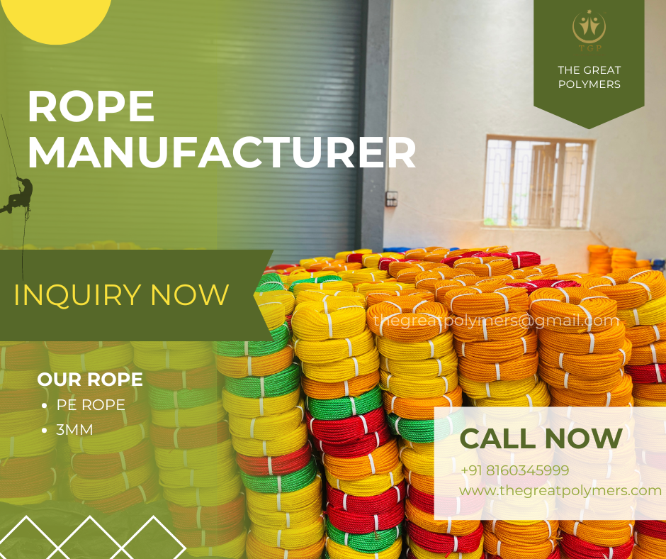 PE ROPE 3MM 500GRAM MANUFACTURING COMPANY-THE GREAT POLYMERS/INDIA