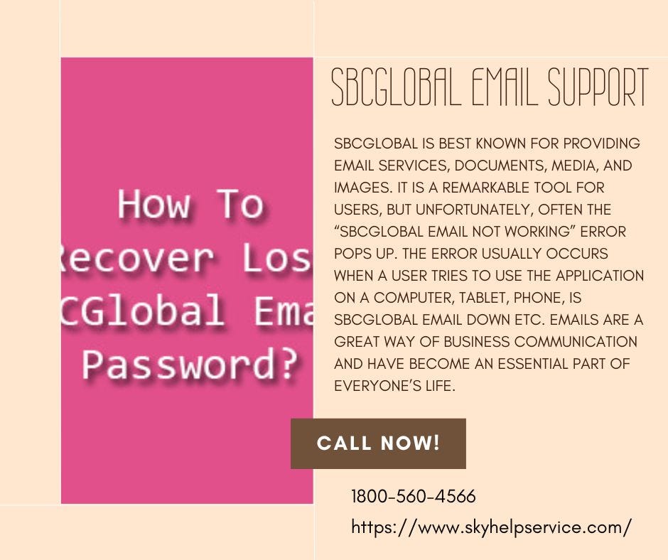“Sbcglobal Email Phone Number.” by SKY HELP SERVICE Medium