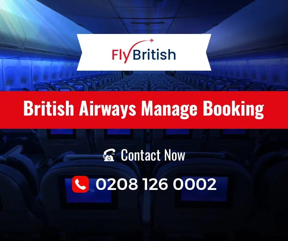 British Airways Manage Booking — (02081260002) by British manage