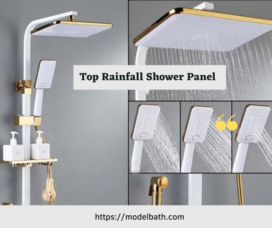 Top Rainfall Shower Panel Model Bath Medium