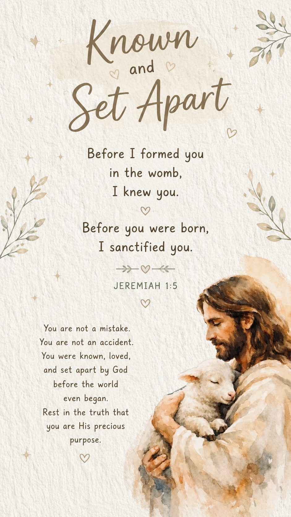 Known by God Before You Were Born
